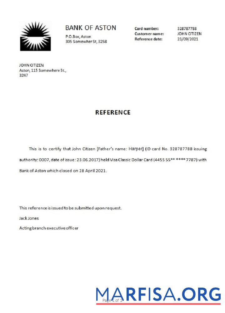 Realistic United Kingdom Bank of Aston closure reference template